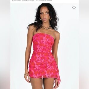 Princess Polly Vibrant Red Strapless Dress